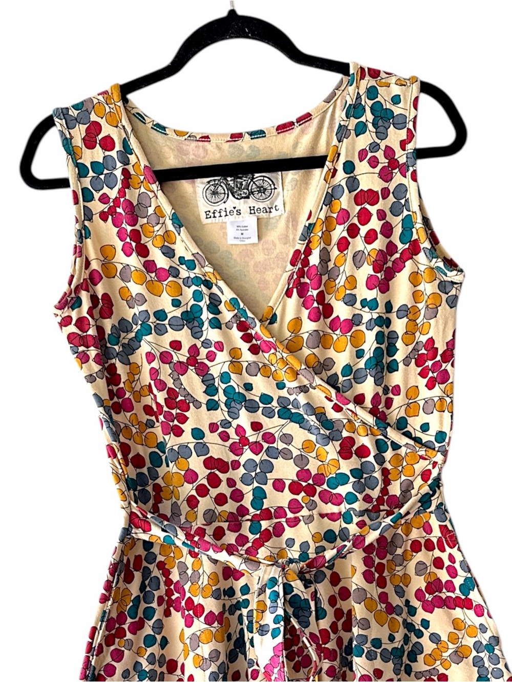 EFFIE’S HEART NWOT FAUX WRAP SIGRID DRESS SLEEVELESS TIE WAIST POCKETS | MEDIUM - Picture 2 of 7